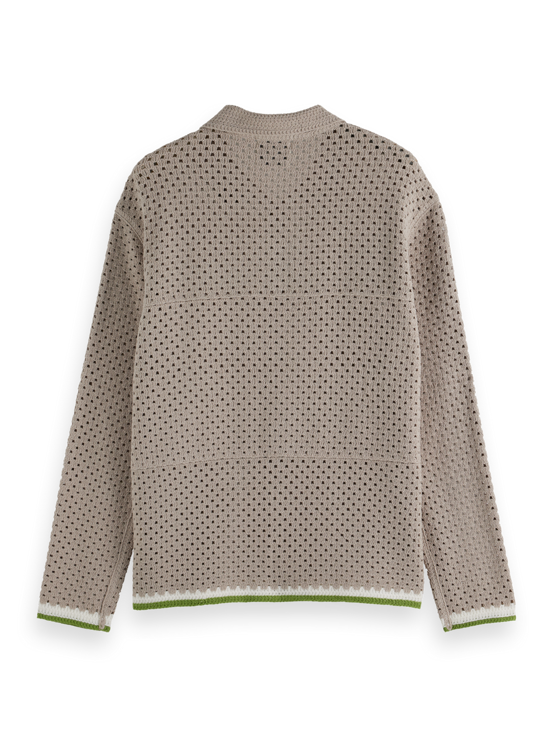 Crochet long-sleeved shirt