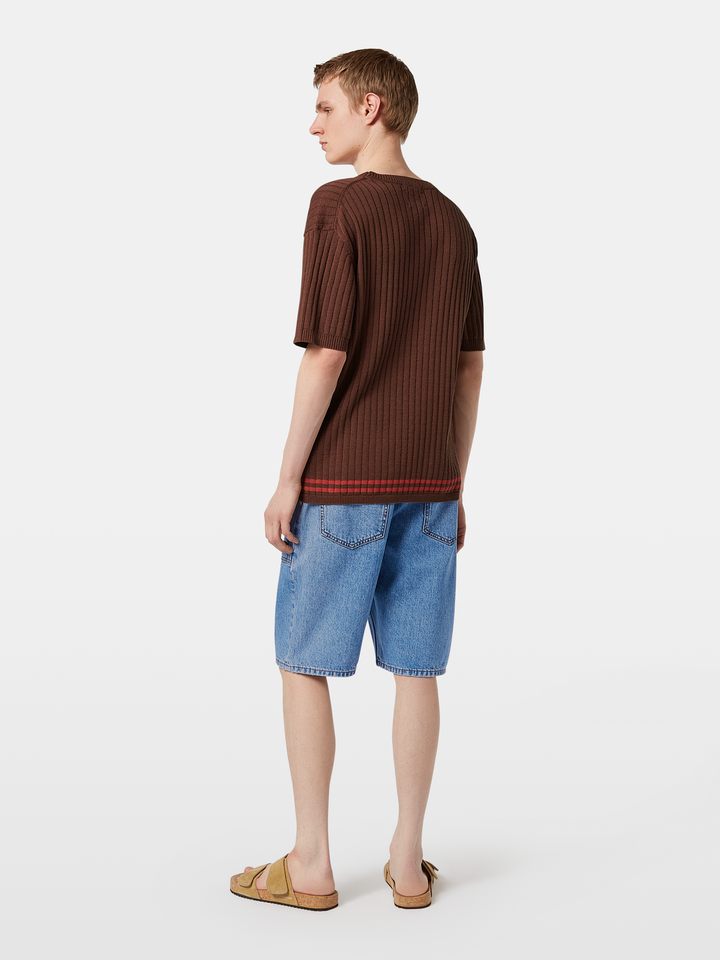 Structured knitted T-shirt