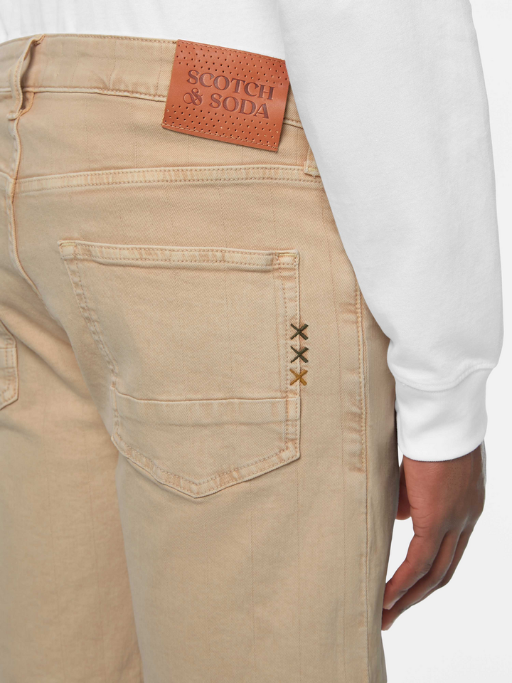 Ralston slim fit denim short — Garment dye colours