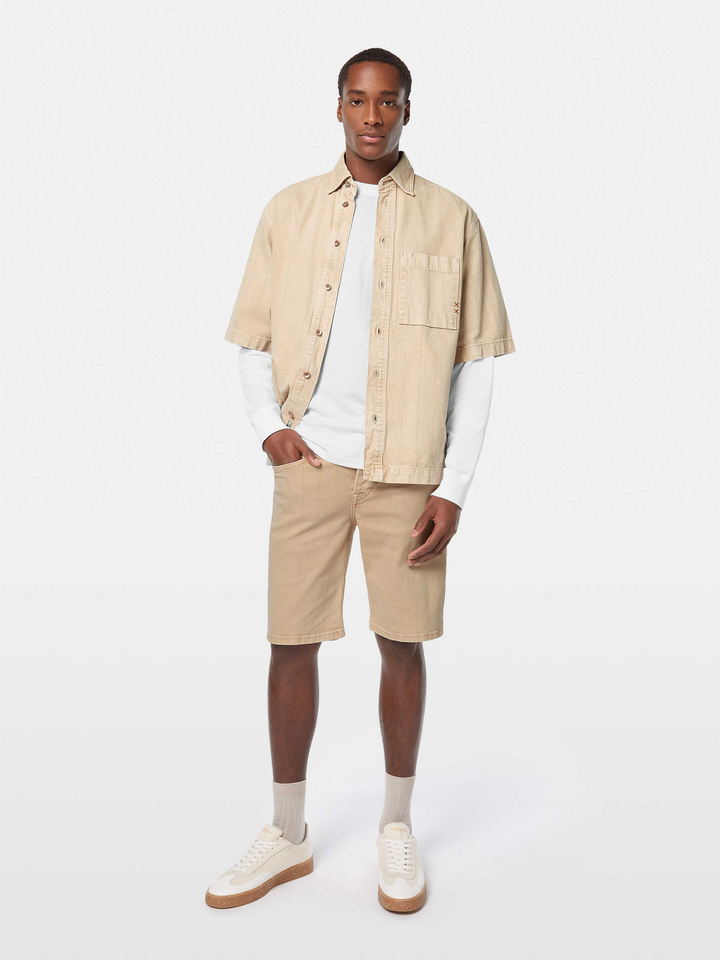 Ralston slim fit denim short — Garment dye colours
