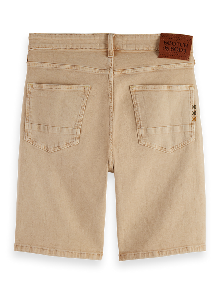 Ralston slim fit denim short — Garment dye colours