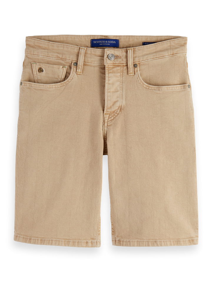 Ralston slim fit denim short — Garment dye colours