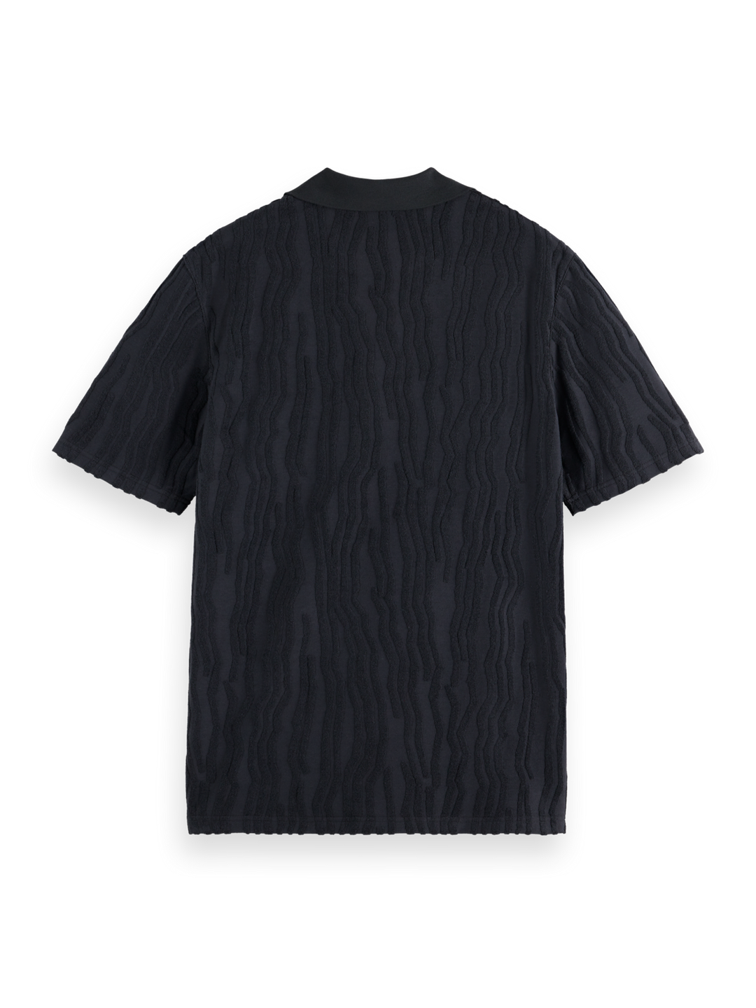 Jacquard cotton terry relaxed-fit polo