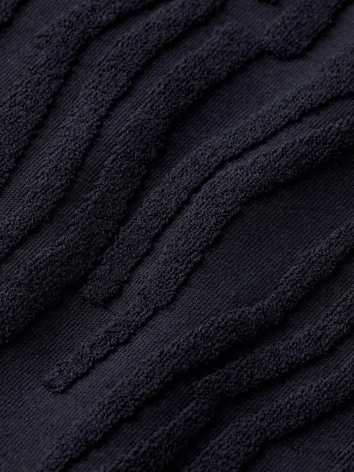 Jacquard cotton terry relaxed-fit polo