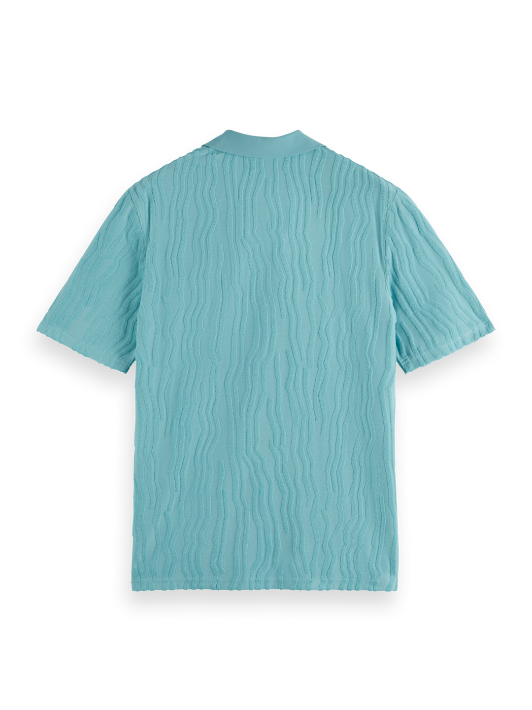 Jacquard cotton terry relaxed-fit polo