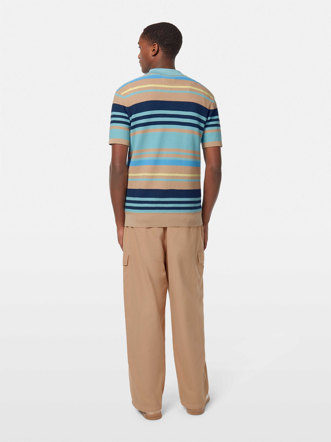 Structured knitted regular fit polo