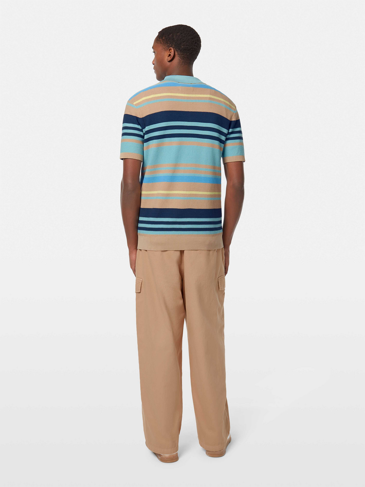 Structured knitted regular fit polo
