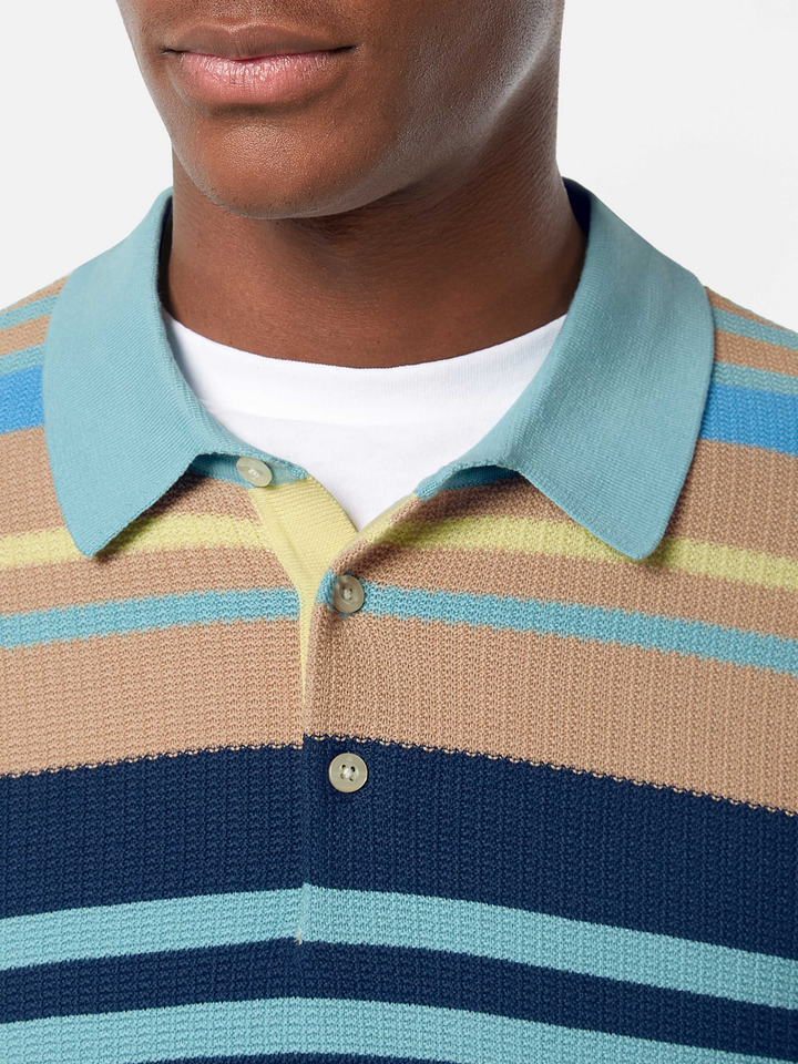 Structured knitted regular fit polo