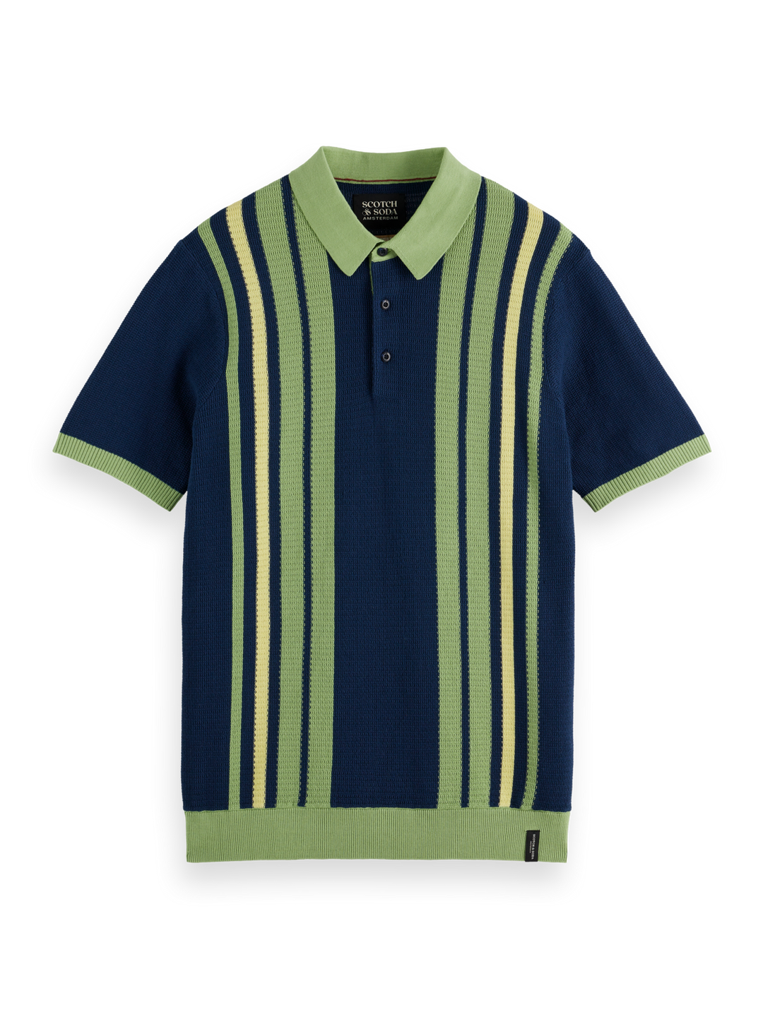 Structured knitted regular fit polo