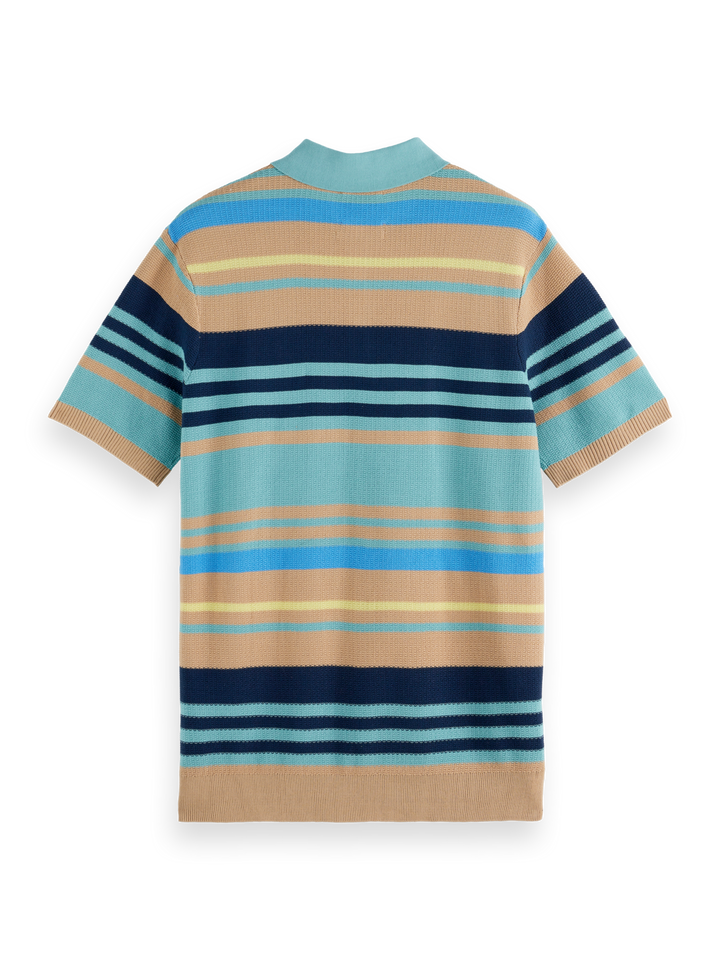 Structured knitted regular fit polo