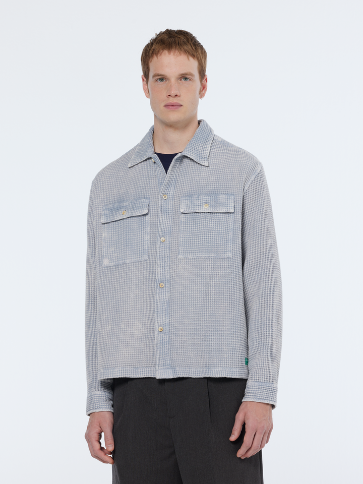 Regular-Fit Over-Dye Waffle Shirt