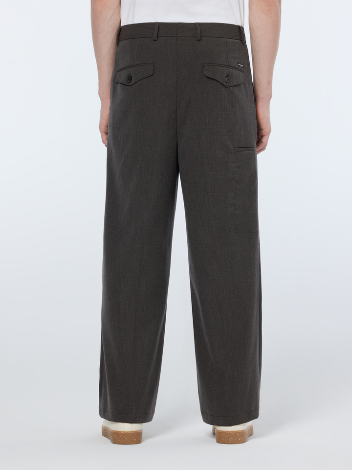 Melange with pocket detail wide fit chino