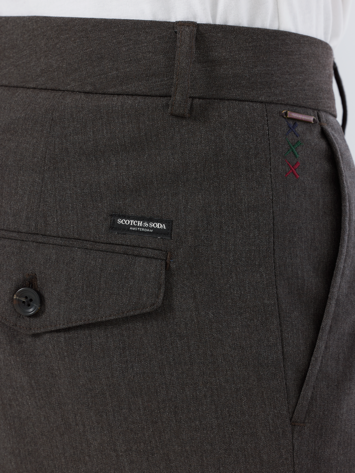 Melange with pocket detail wide fit chino