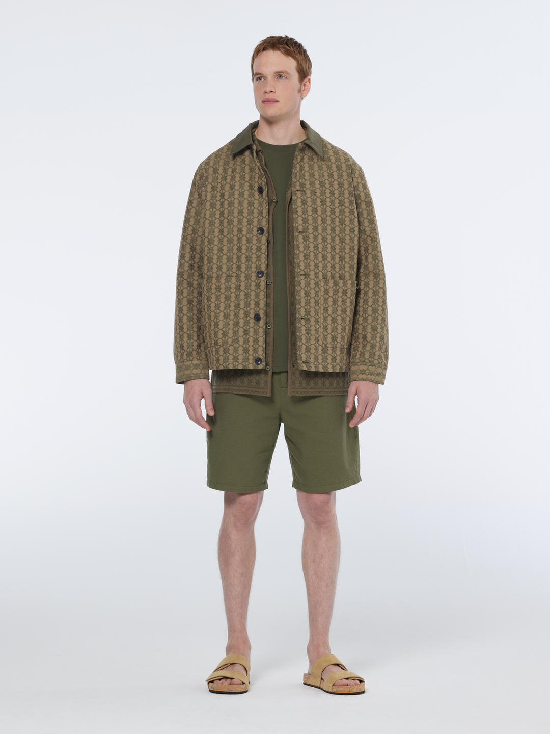 Cotton-blend jacquard jacket