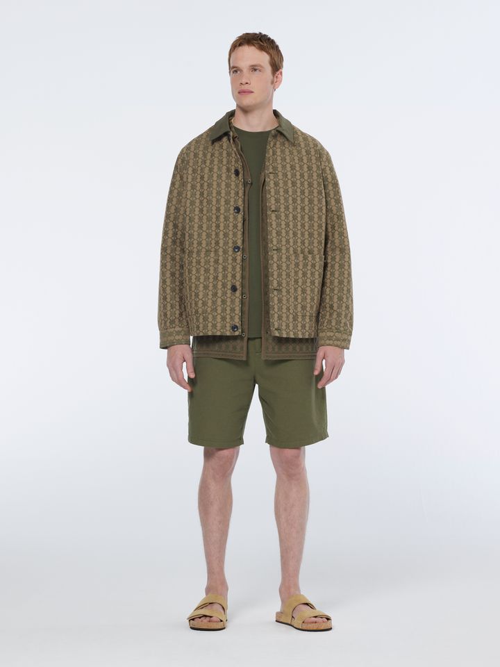 Cotton-blend jacquard jacket