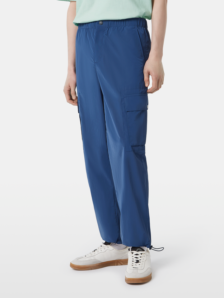Nylon metallic cargo pant