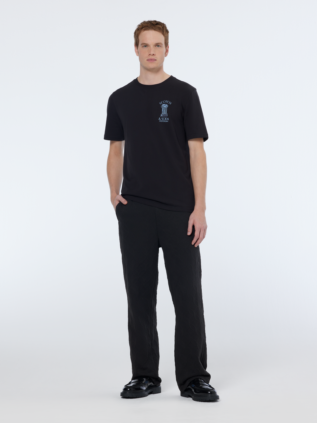 Jacquard Terry Relaxed Straight Fit Sweatpants