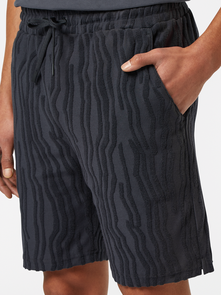 Cotton terry jacquard shorts