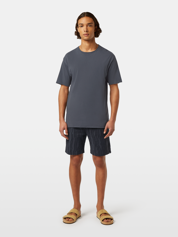 Cotton terry jacquard shorts