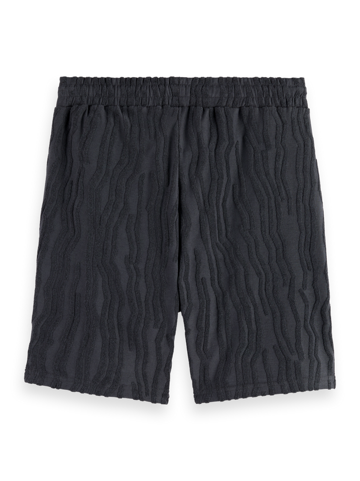 Cotton terry jacquard shorts