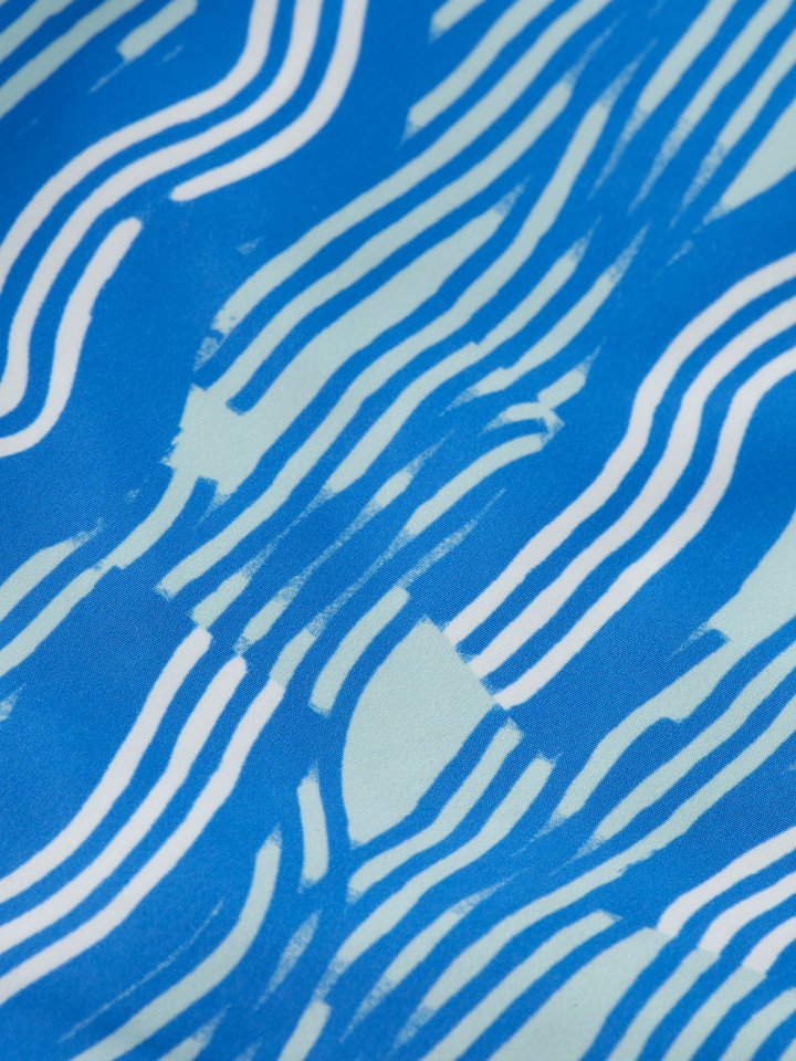 Printed mid-length swim shorts