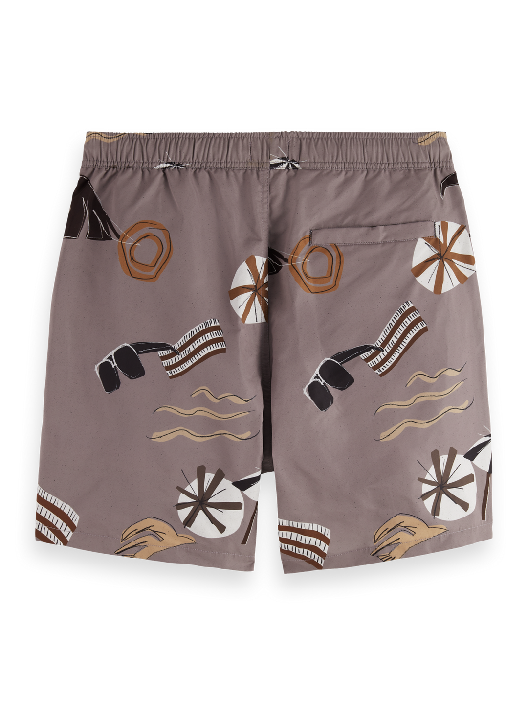 Printed mid-length swim shorts