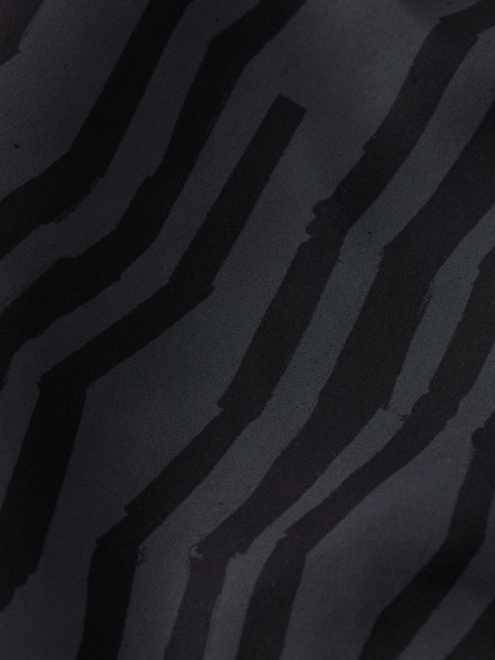 Printed long-length swim shorts
