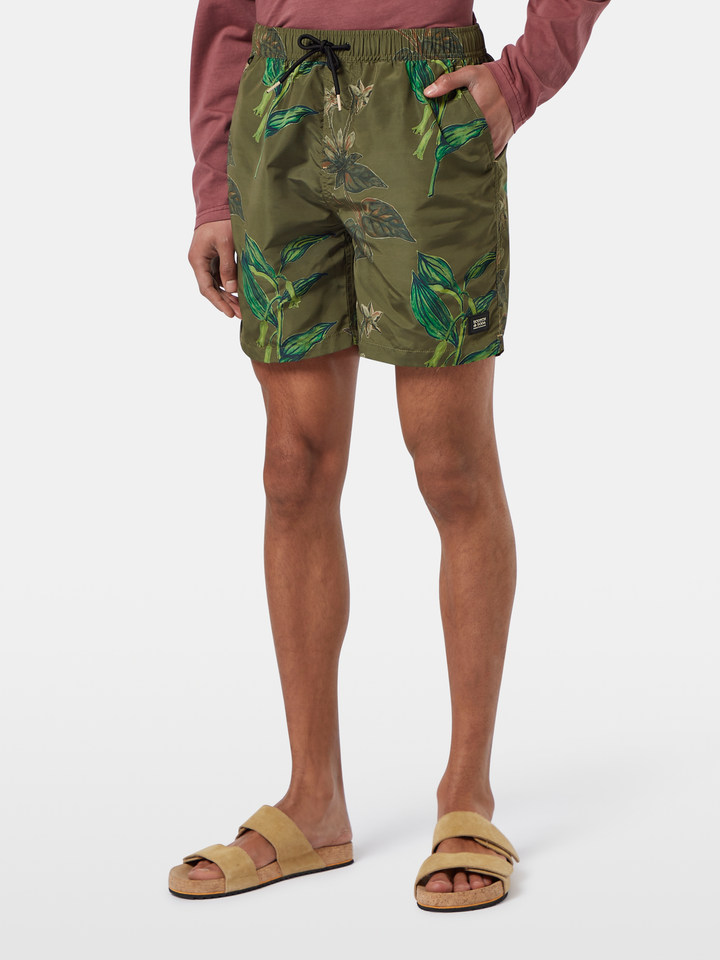 Printed mid-length swimshort