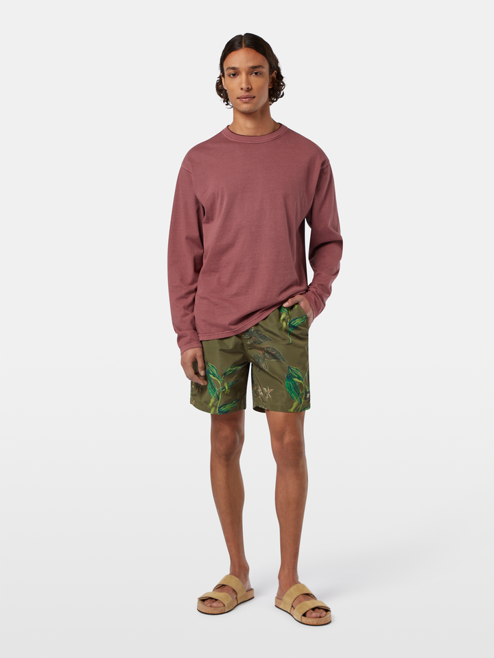 Printed mid-length swimshort