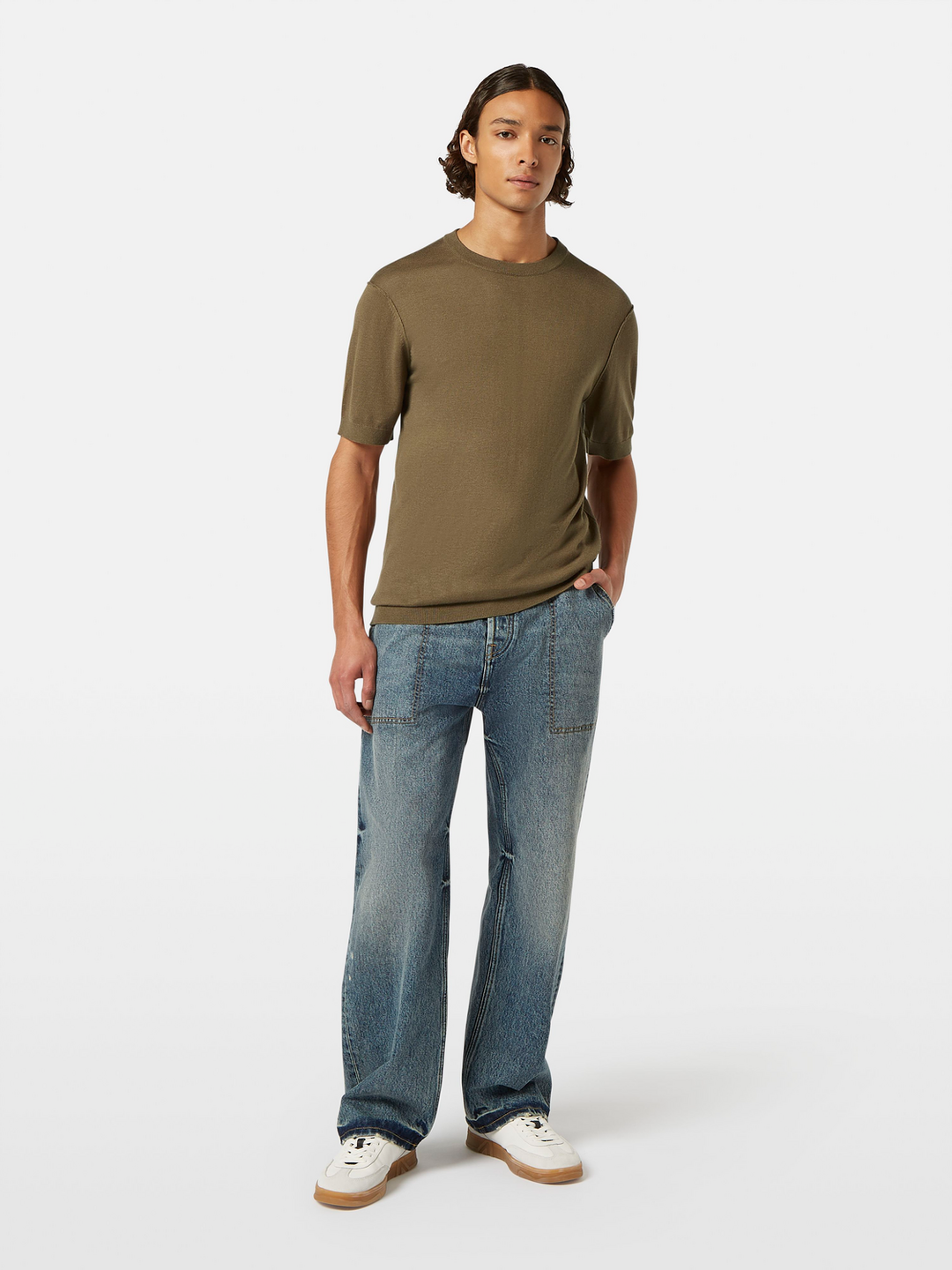 Knitted regular fit T-shirt