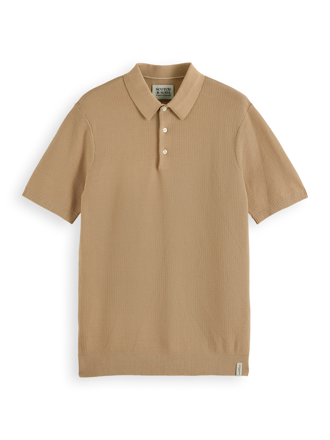 Structured knitted polo