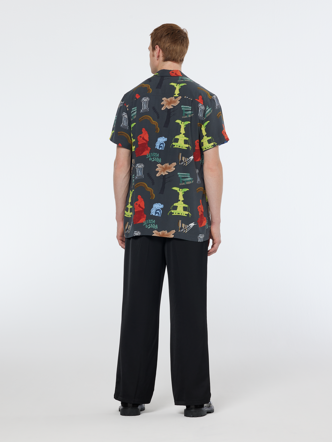 Regular-Fit SS AOP Viscose Shirt