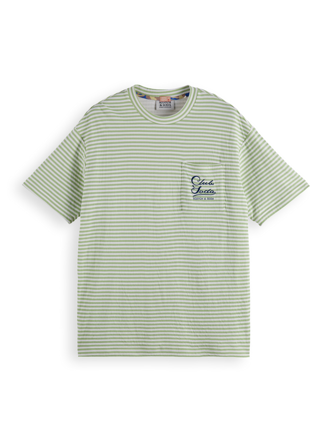 Relaxed-fit double face jersey pocket T-shirt