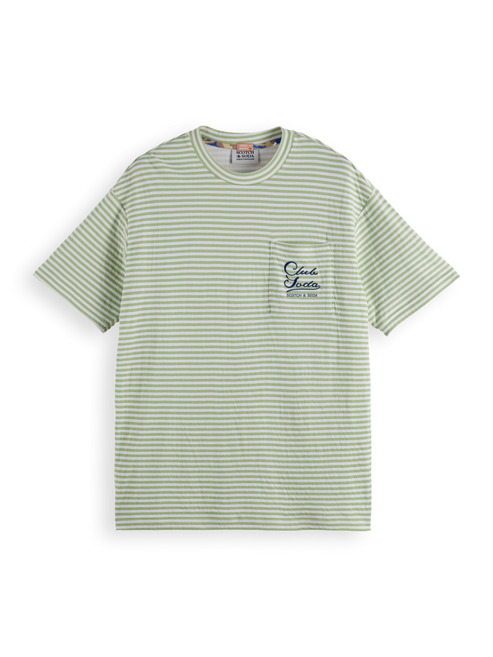 Relaxed-fit double face jersey pocket T-shirt
