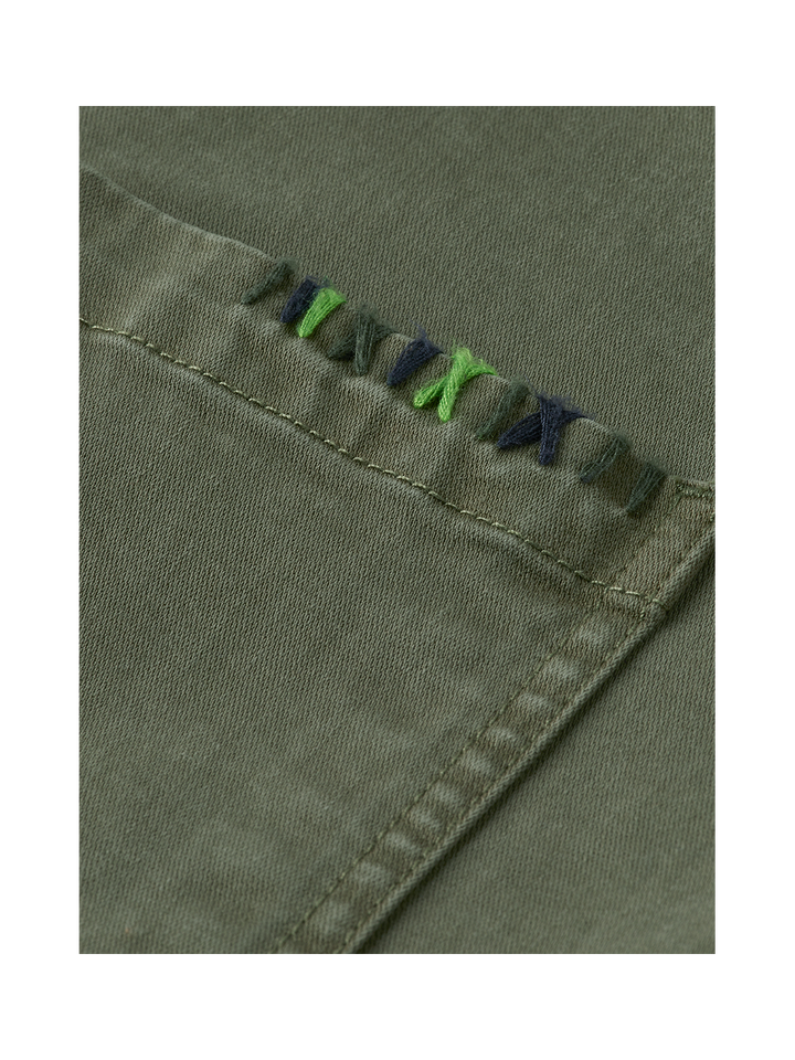 Cotton-blend garment-dyed boxy fit blazer jacket