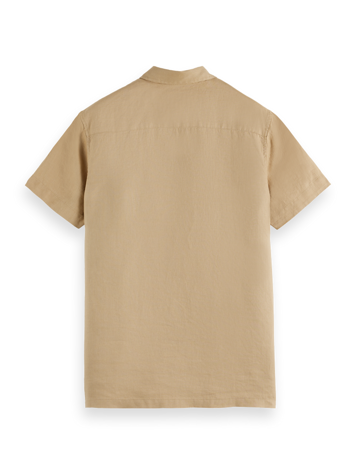 Core seasonal-Regular-fit short-sleeved linen shirt