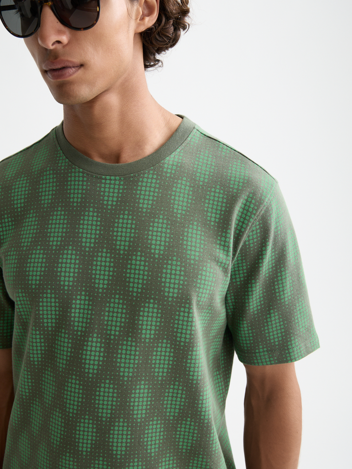 Regular Fit Micro AOP T-shirt