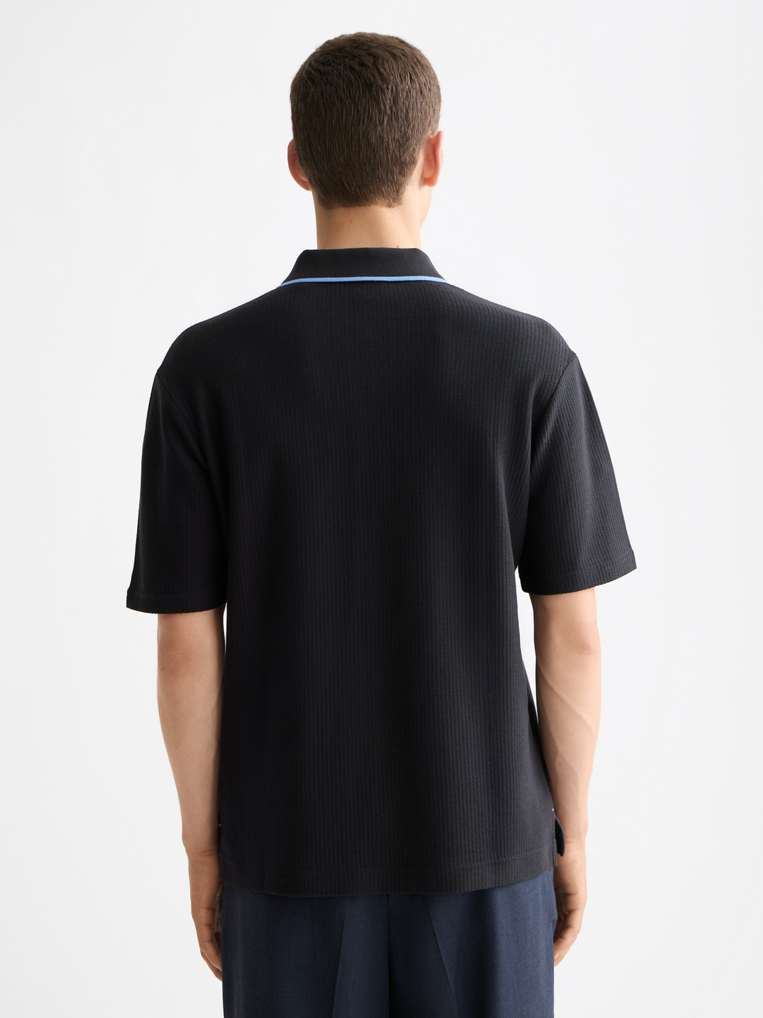 Structured relaxed fit polo
