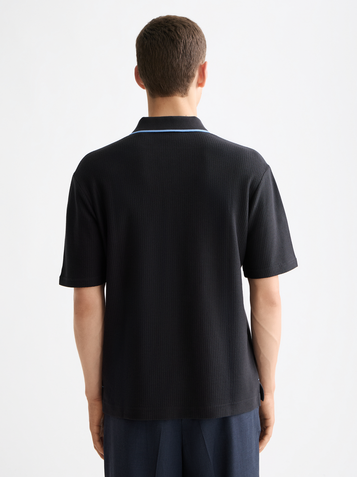 Structured relaxed fit polo