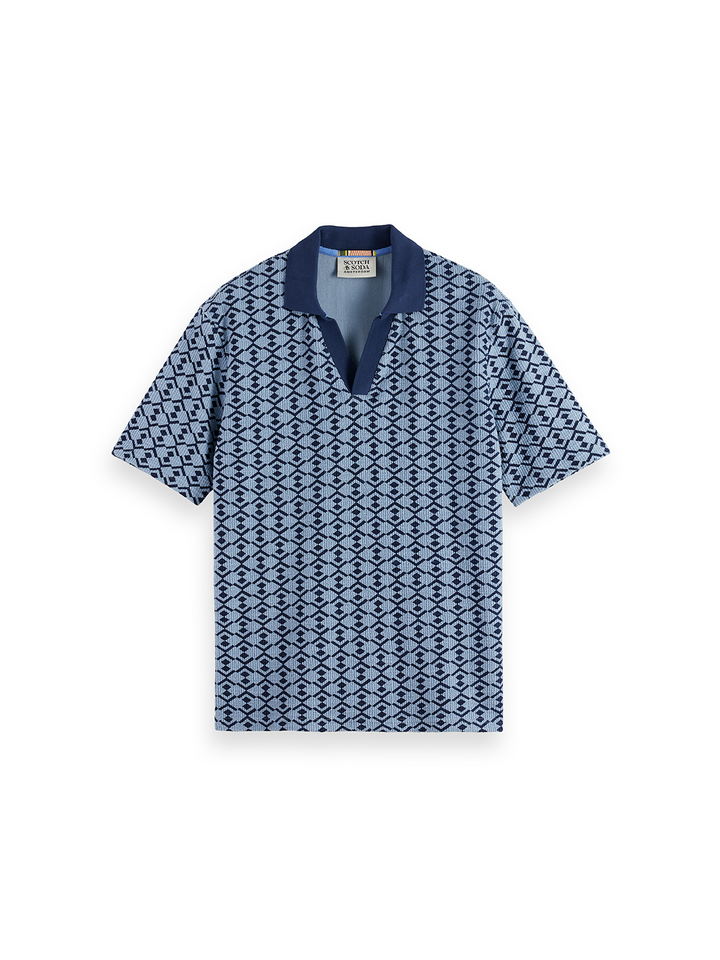 Towelling Printed Relaxed Polo