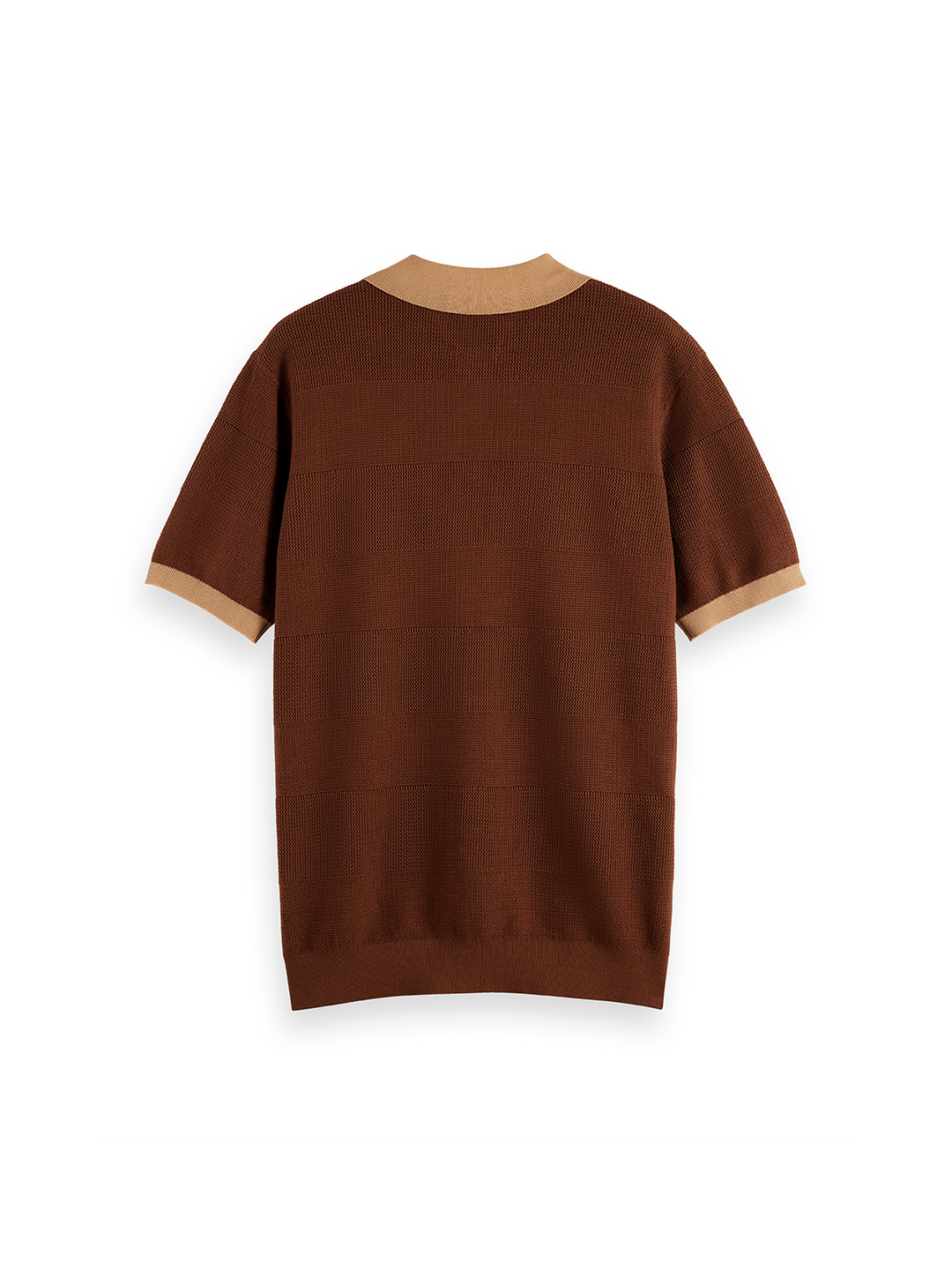 Knitted Tonal Striped Polo