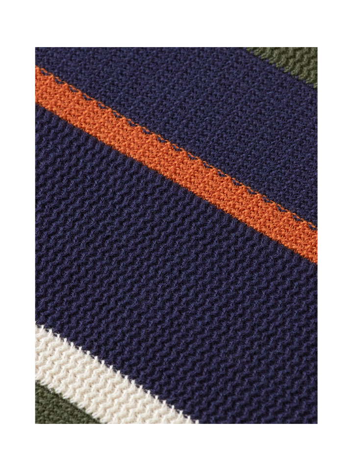 Knitted Striped Regular Polo