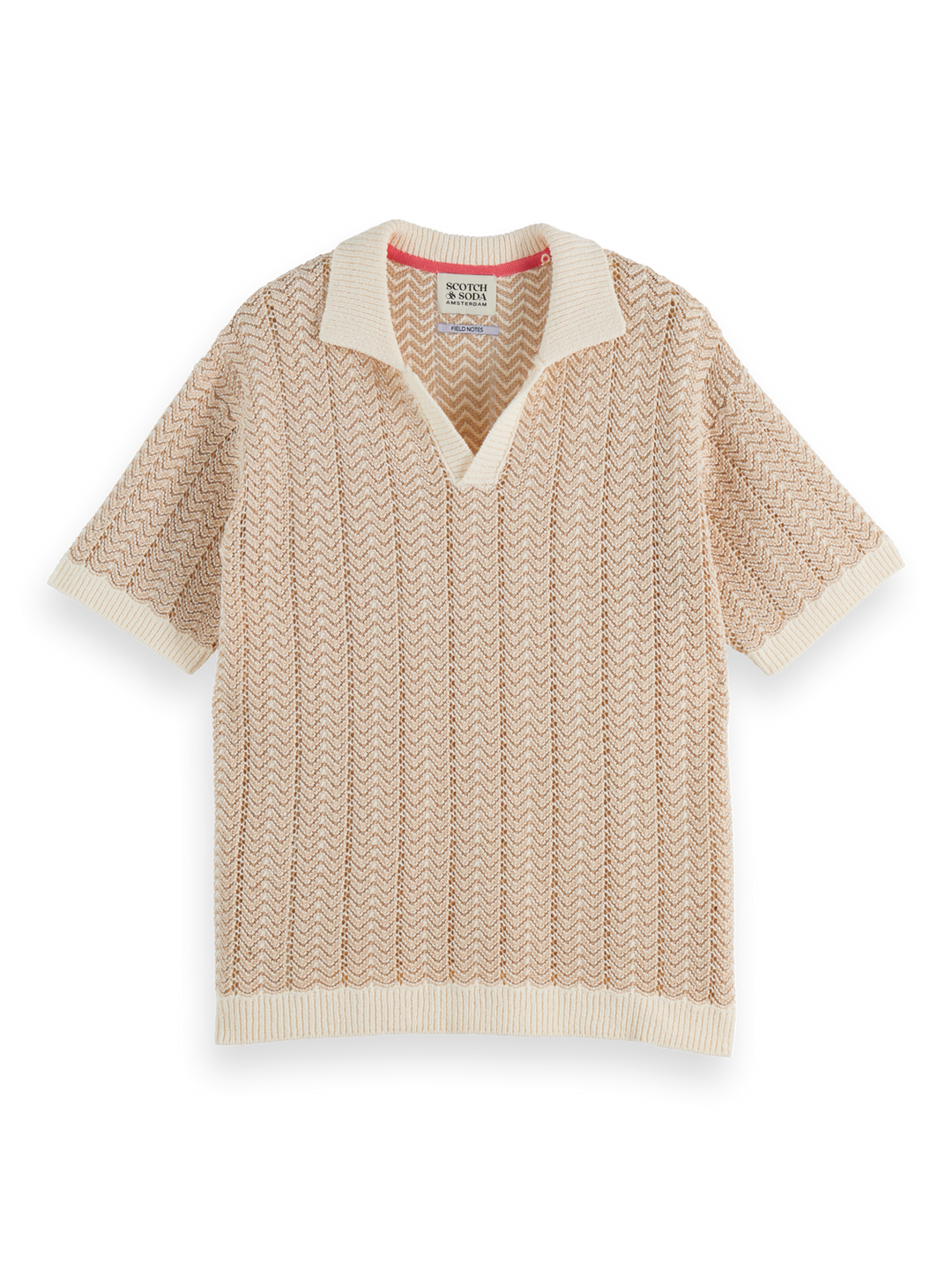 Knitted V-Neck Polo