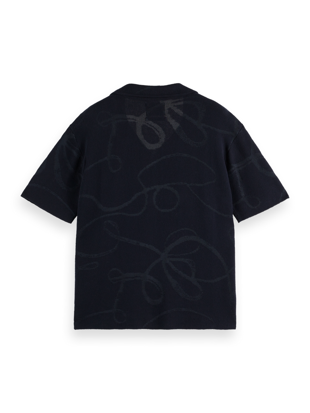 Jacquard Knitted Short Sleeve Shirt