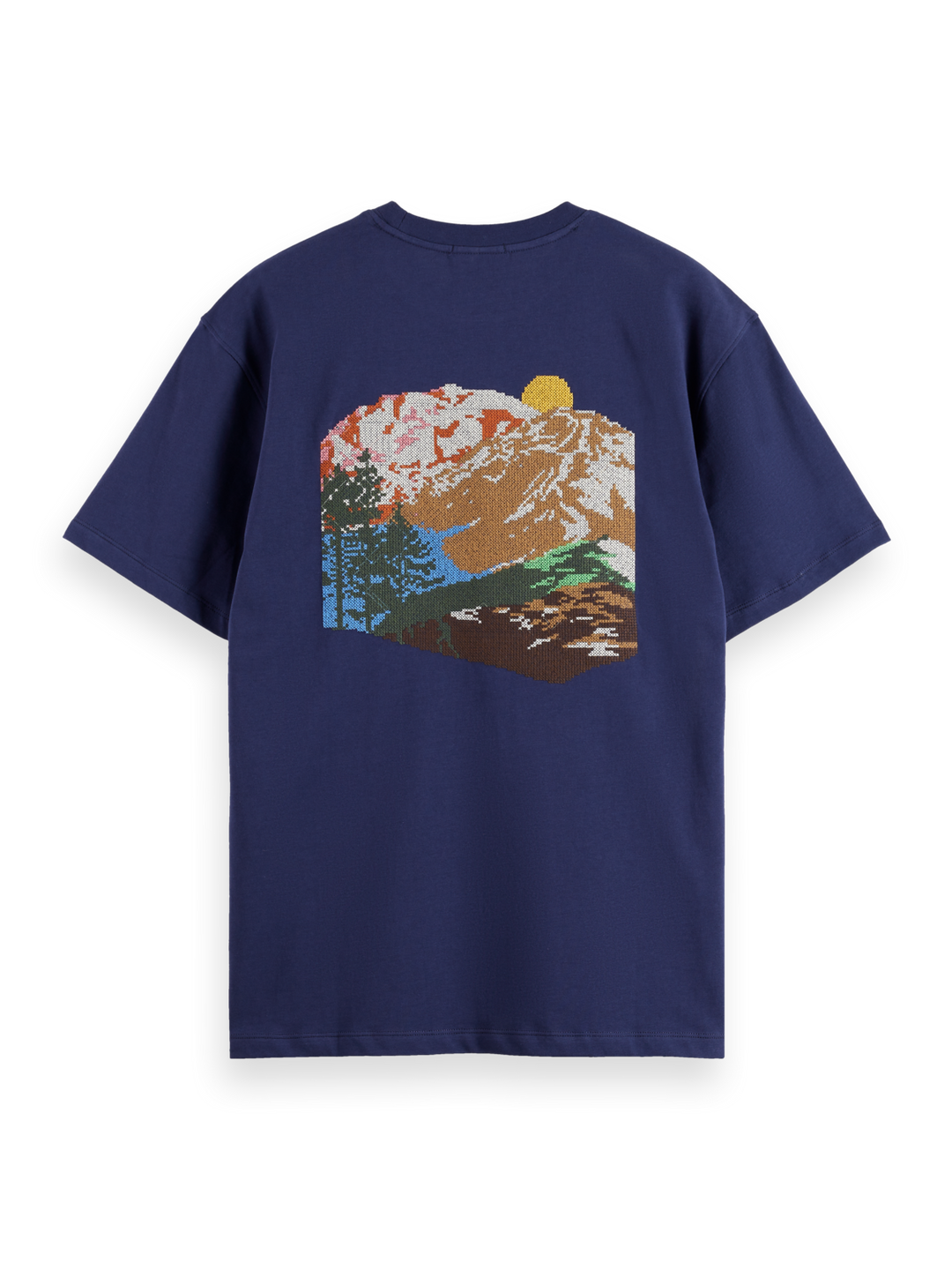 Relaxed fit cross-stitch artwork t-shirt