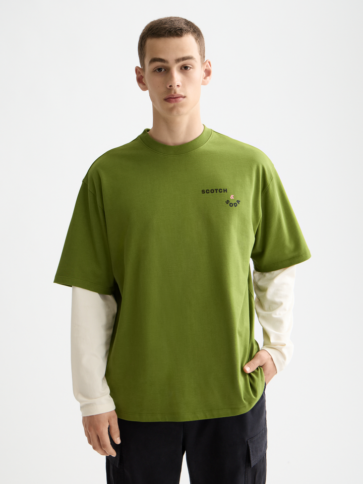 Loose fit front and back artwork t-shirt