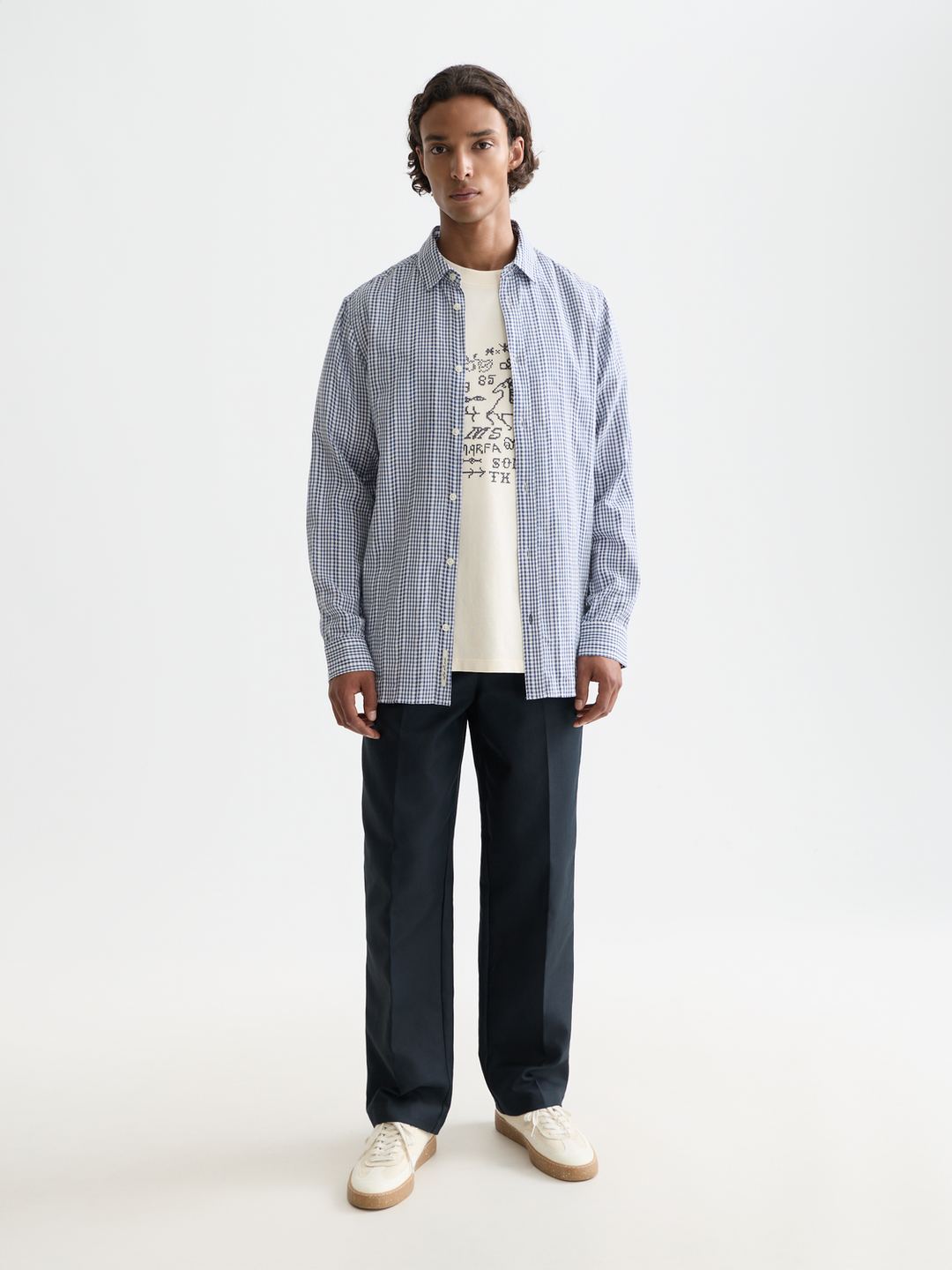 Microcheck Cotton Poplin Shirt
