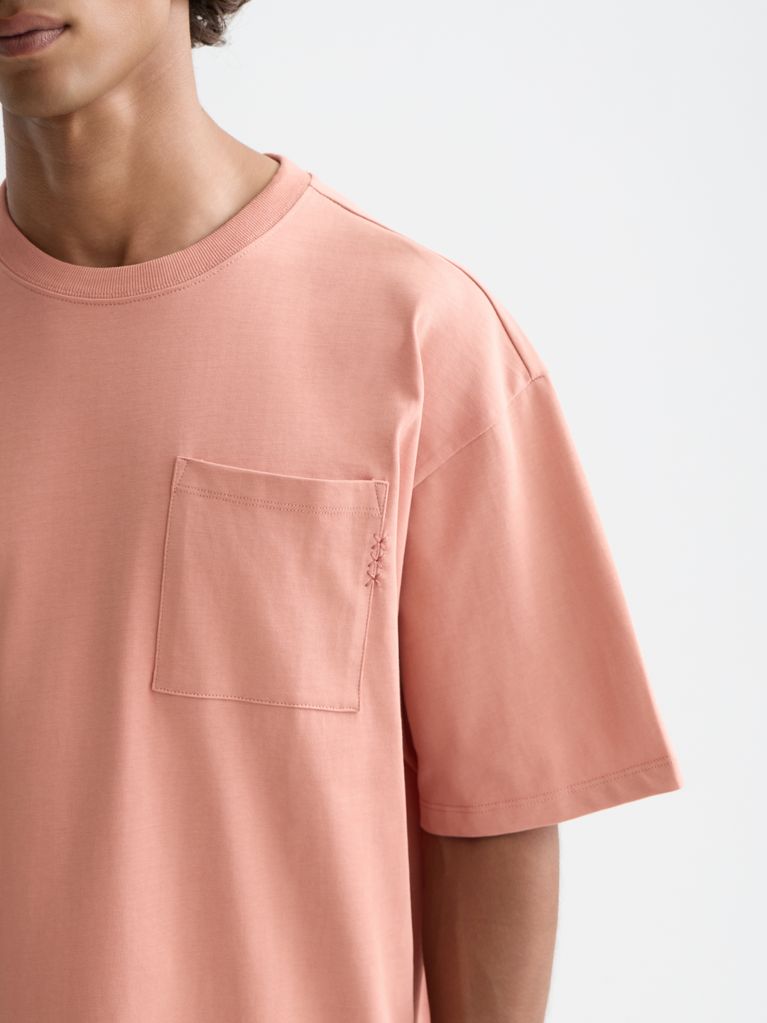 Seasonal Essentials 3 Crosses Pocket Loose T-Shirt