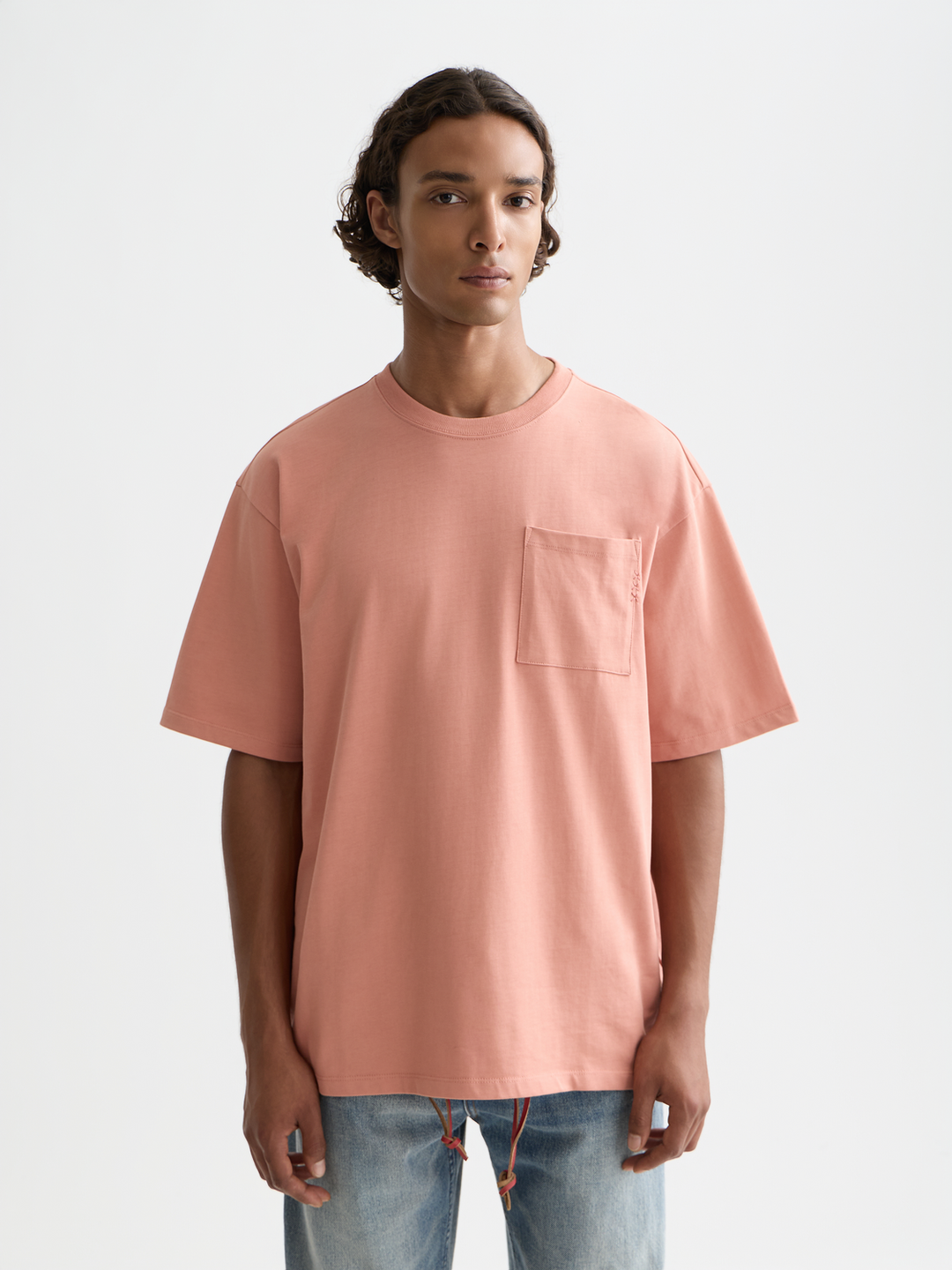 Seasonal Essentials 3 Crosses Pocket Loose T-Shirt