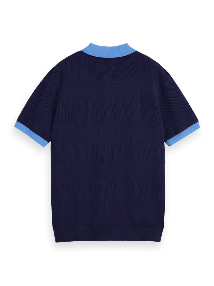 Knitted Striped Polo